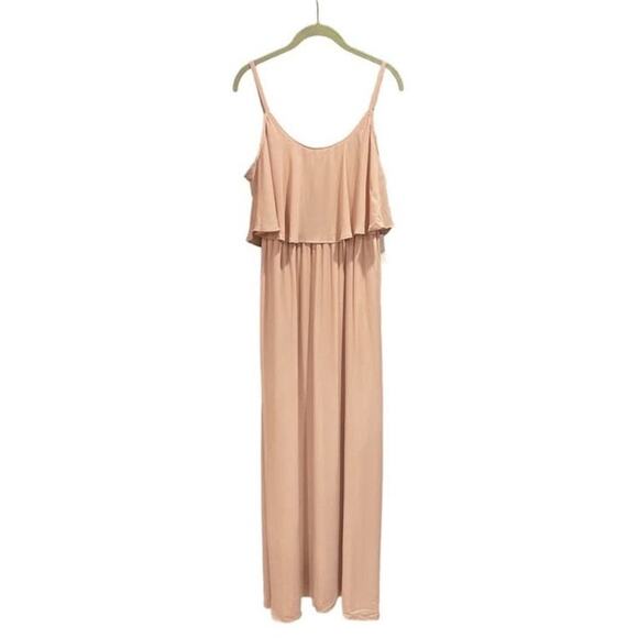 Show Me Your Mumu Caitlin Ruffle Bridesmaid Dress Dusty Blush Crisp Medium NWT - Picture 5 of 8